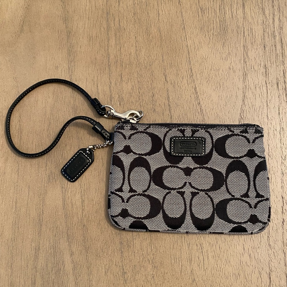 Black coach wristlet